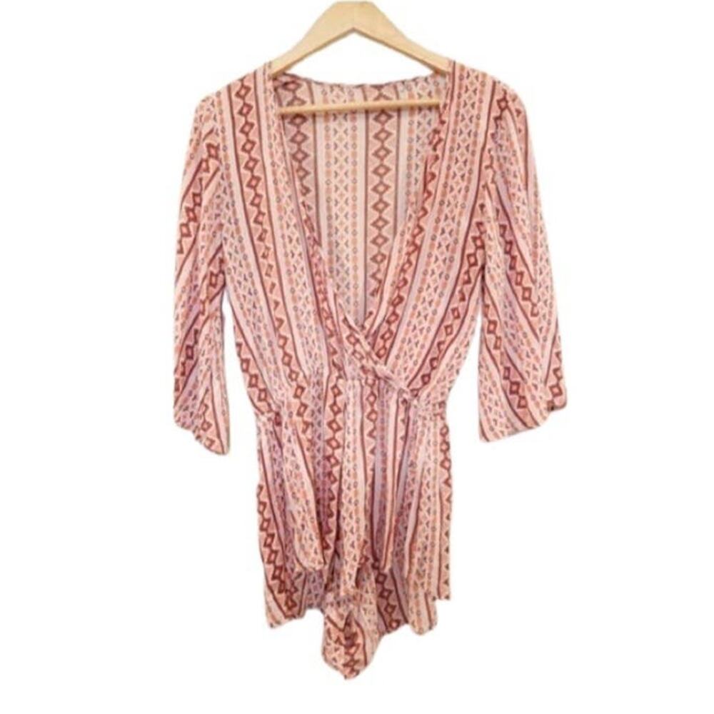 Blue Life Boho romper with 3/4 sleeve